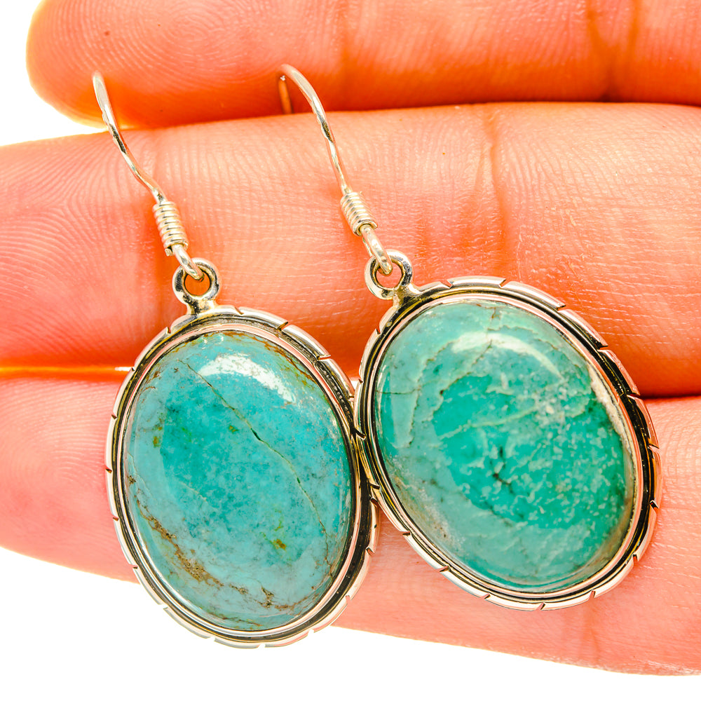 Chrysocolla Earrings handcrafted by Anasilvercos - EARR418108