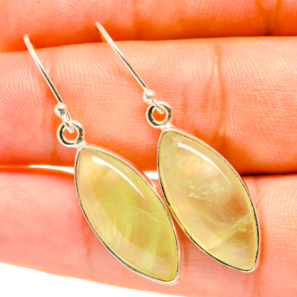 Prehnite Earrings handcrafted by Anasilvercos - EARR418119