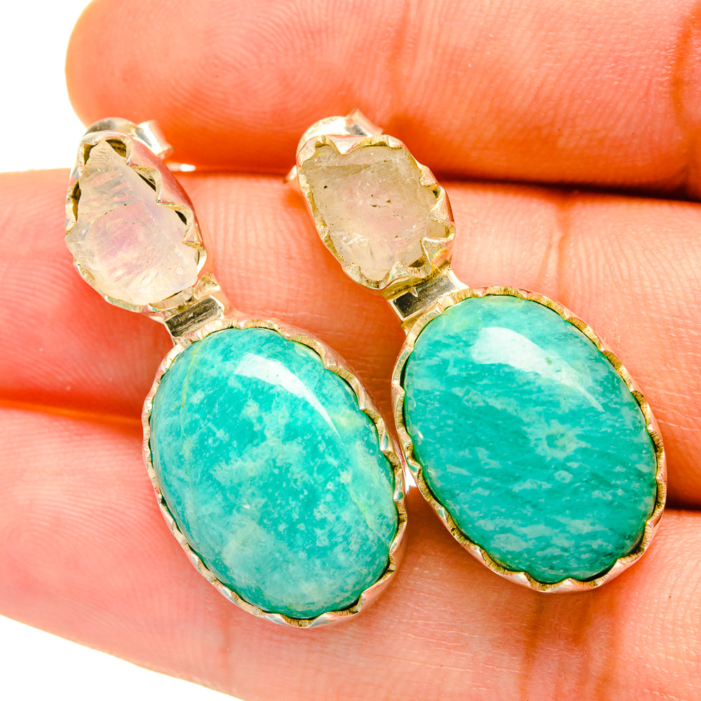 Amazonite Earrings handcrafted by Anasilvercos - EARR418140
