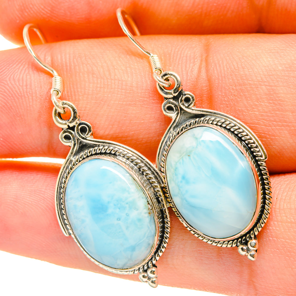 Larimar Earrings handcrafted by Anasilvercos - EARR418142