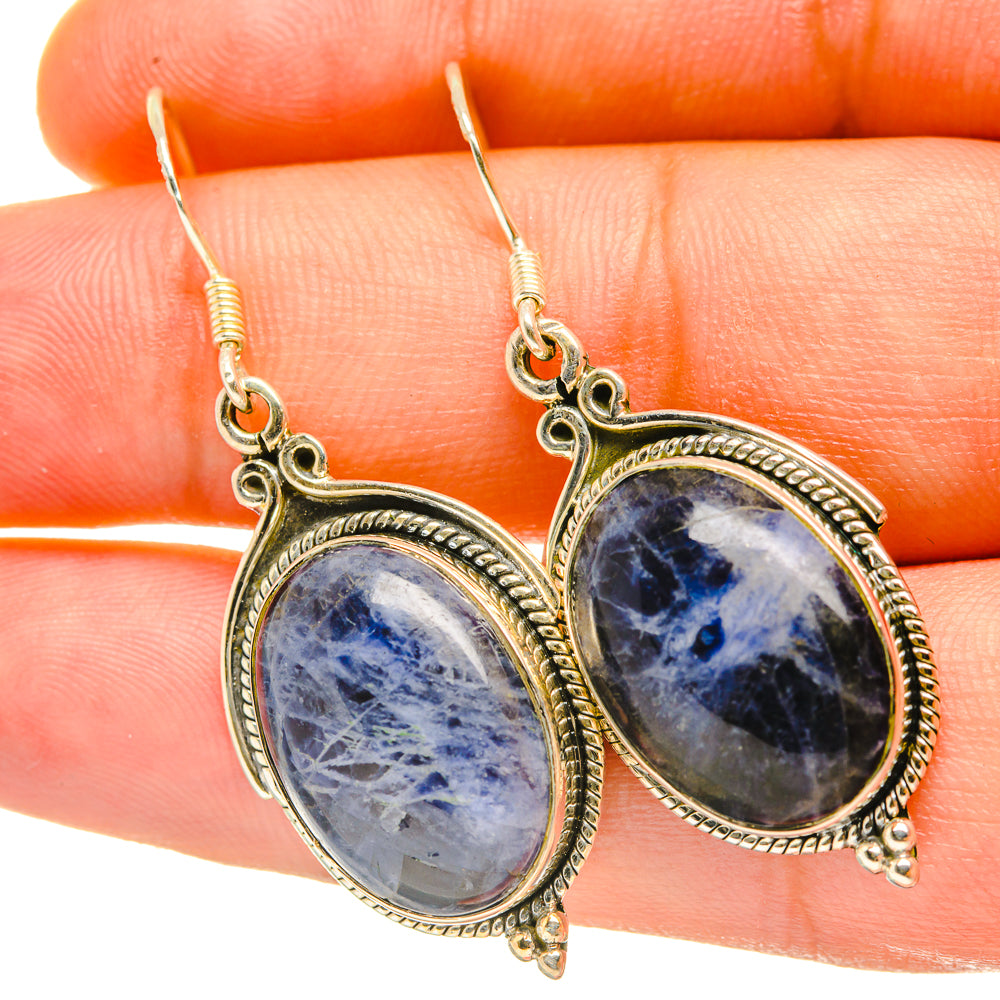 Sodalite Earrings handcrafted by Anasilvercos - EARR418143