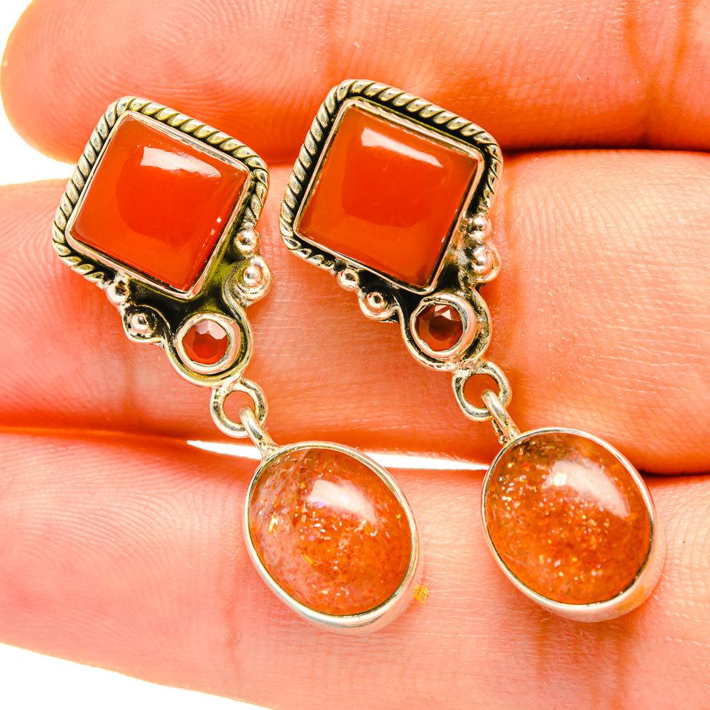 Carnelian Earrings handcrafted by Anasilvercos - EARR418146