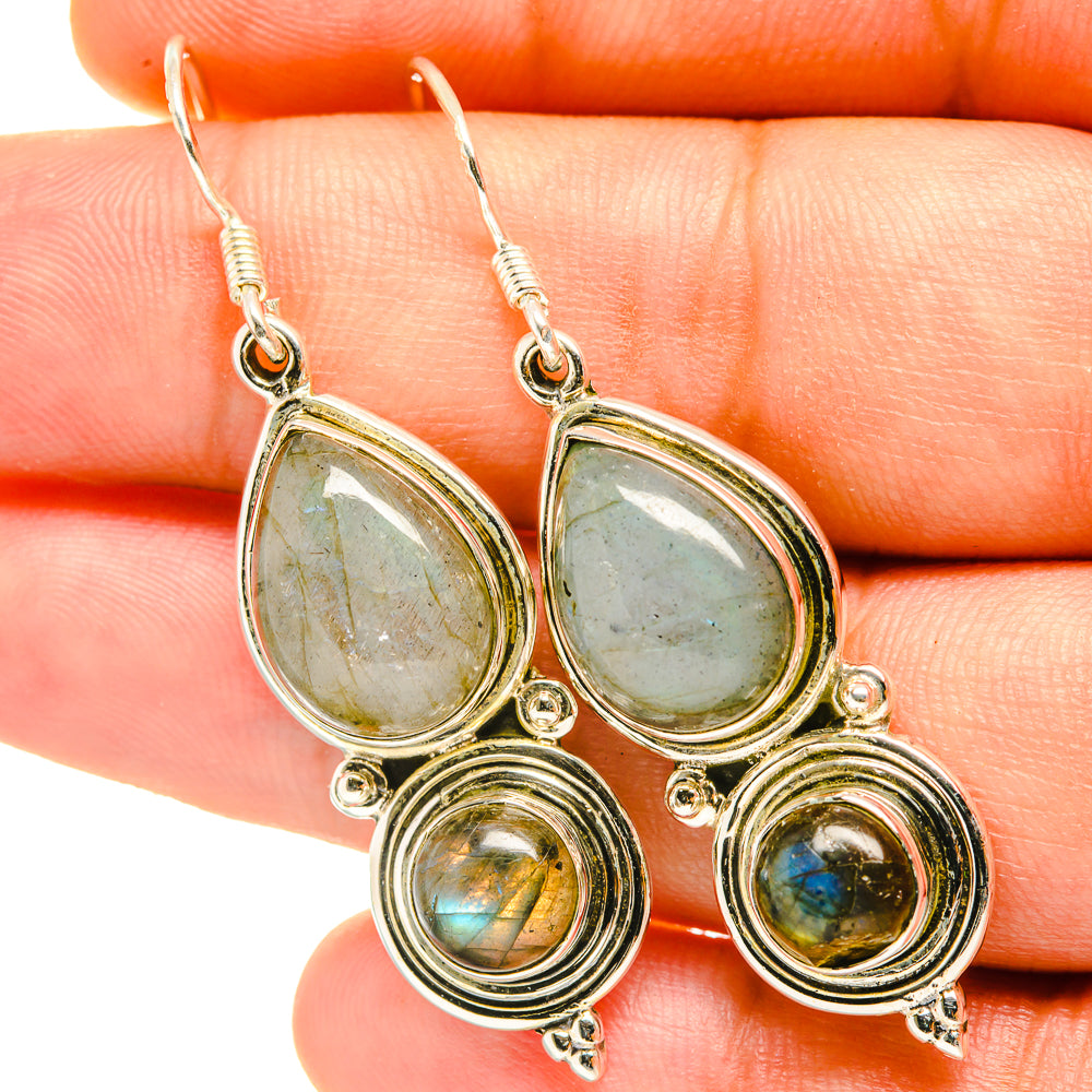 Labradorite Earrings handcrafted by Anasilvercos - EARR418153