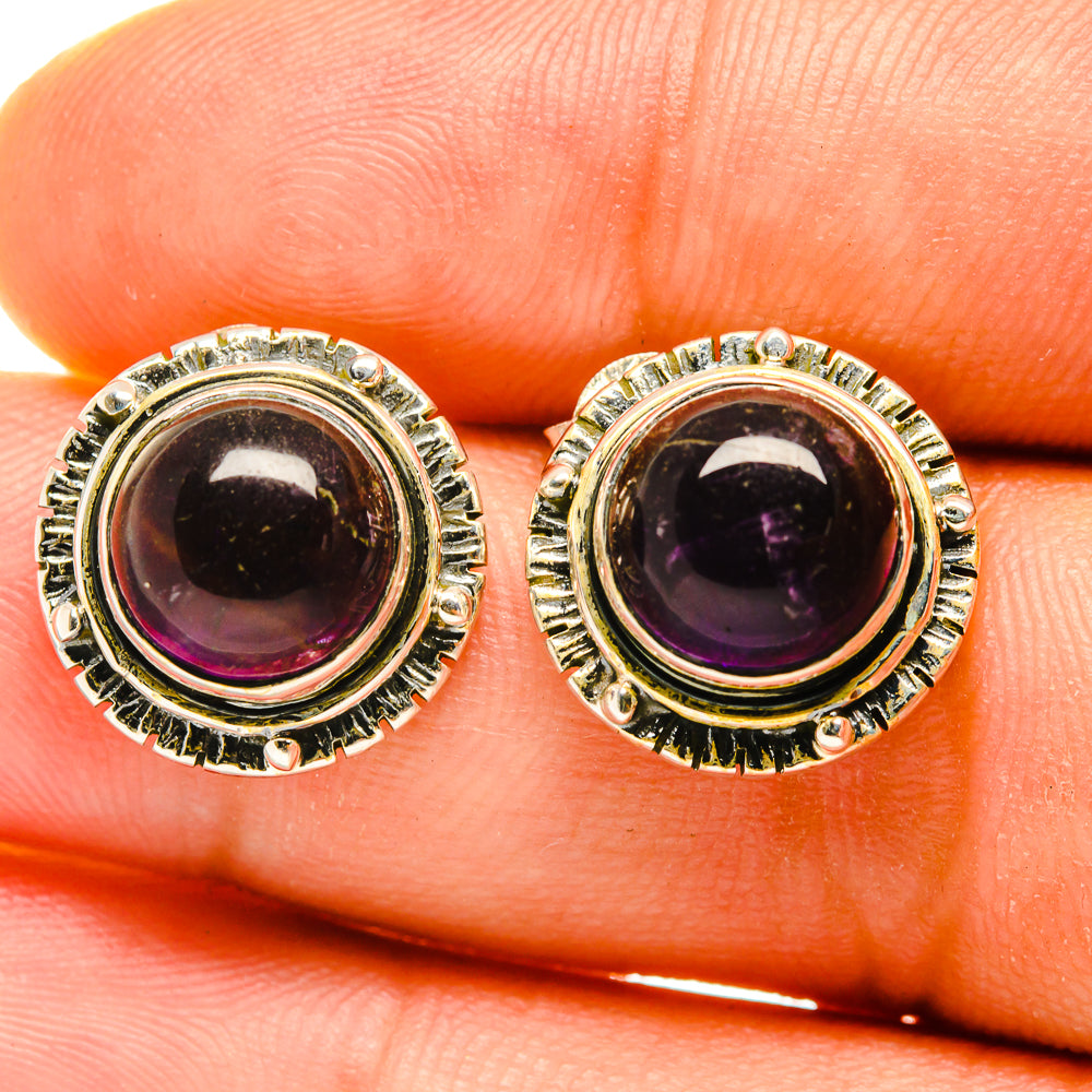 Amethyst Earrings handcrafted by Anasilvercos - EARR418158