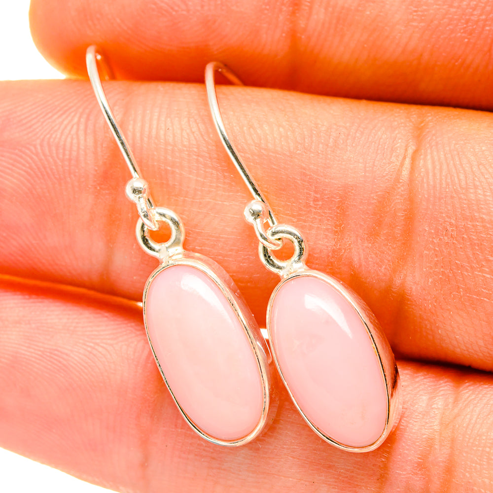 Pink Opal Earrings handcrafted by Anasilvercos - EARR418159
