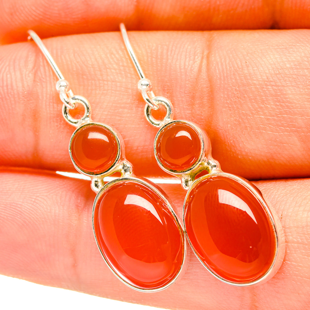 Carnelian Earrings handcrafted by Anasilvercos - EARR418166