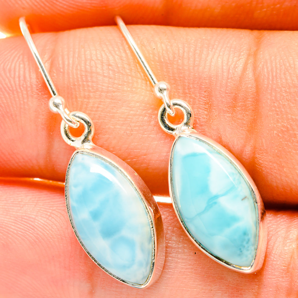 Larimar Earrings handcrafted by Anasilvercos - EARR418167