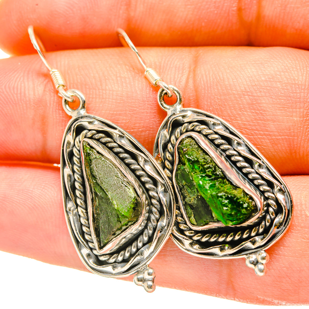Green Tourmaline Earrings handcrafted by Anasilvercos - EARR418170