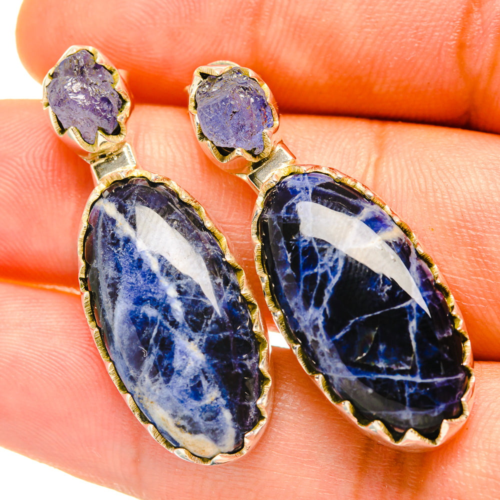 Sodalite Earrings handcrafted by Anasilvercos - EARR418175