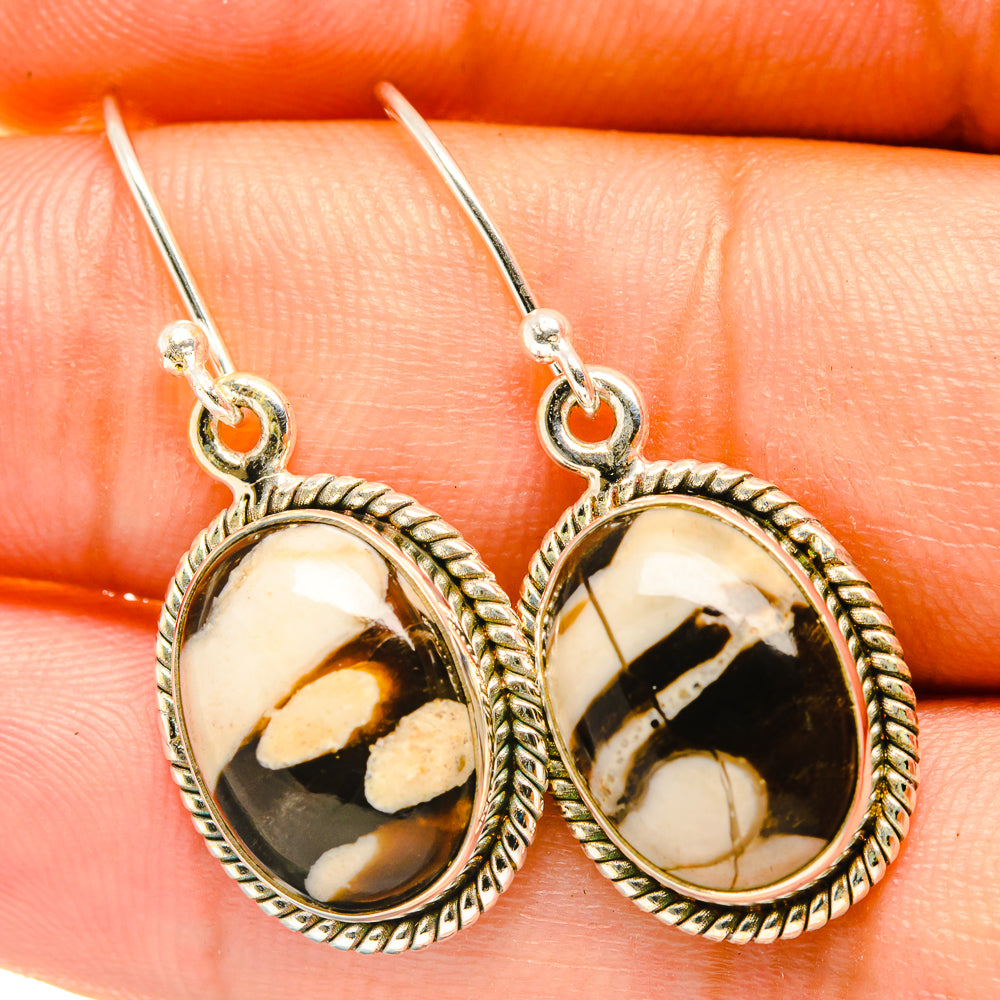 Peanut Wood Jasper Earrings handcrafted by Anasilvercos - EARR418179