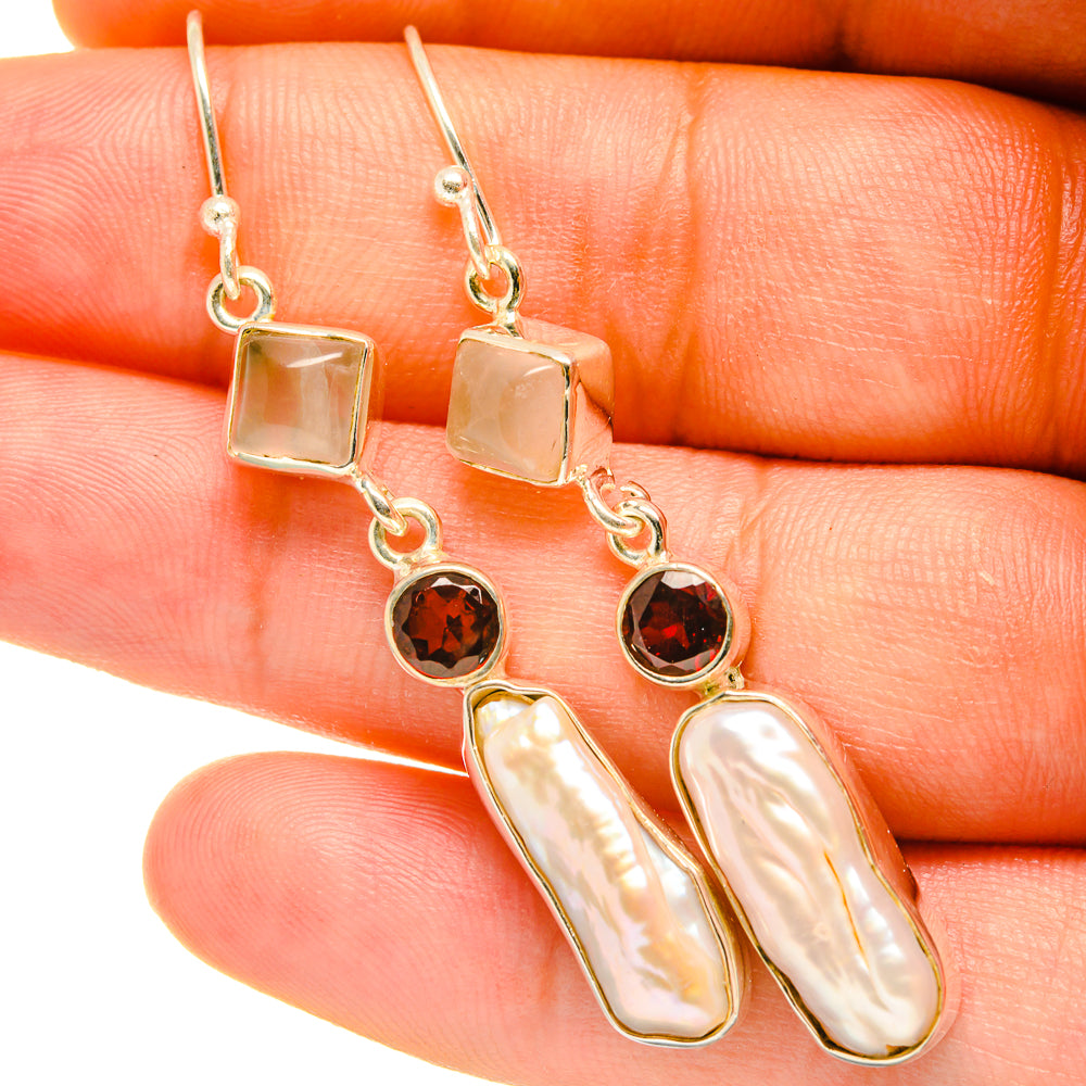 Mother Of Pearl Earrings handcrafted by Anasilvercos - EARR418182