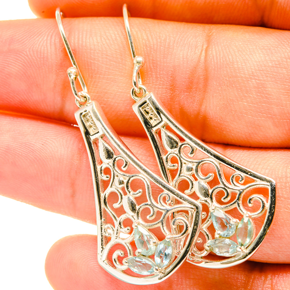 Blue Topaz Earrings handcrafted by Anasilvercos - EARR418184