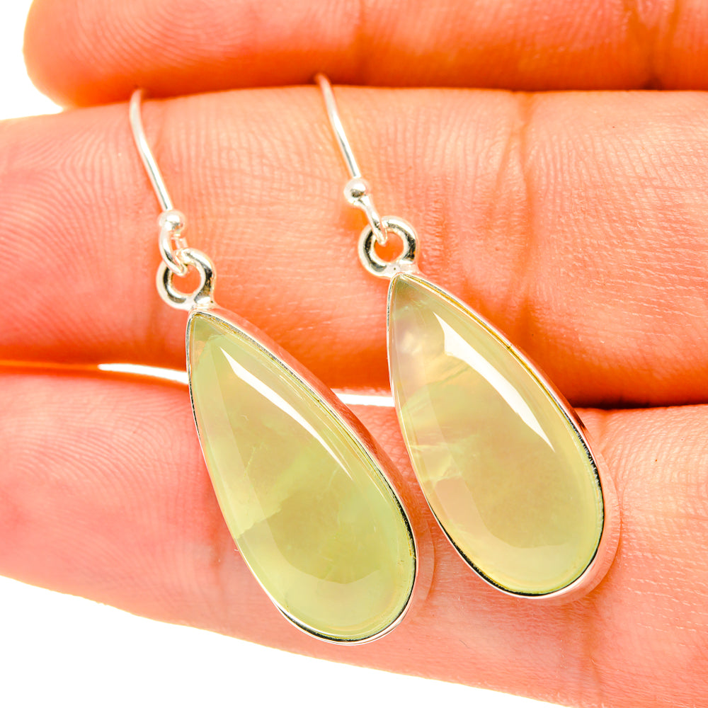 Prehnite Earrings handcrafted by Anasilvercos - EARR418201