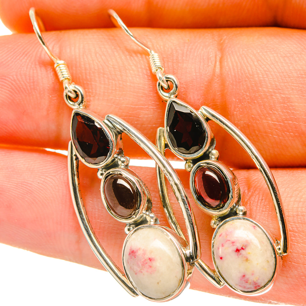 Thulite Earrings handcrafted by Anasilvercos - EARR418206