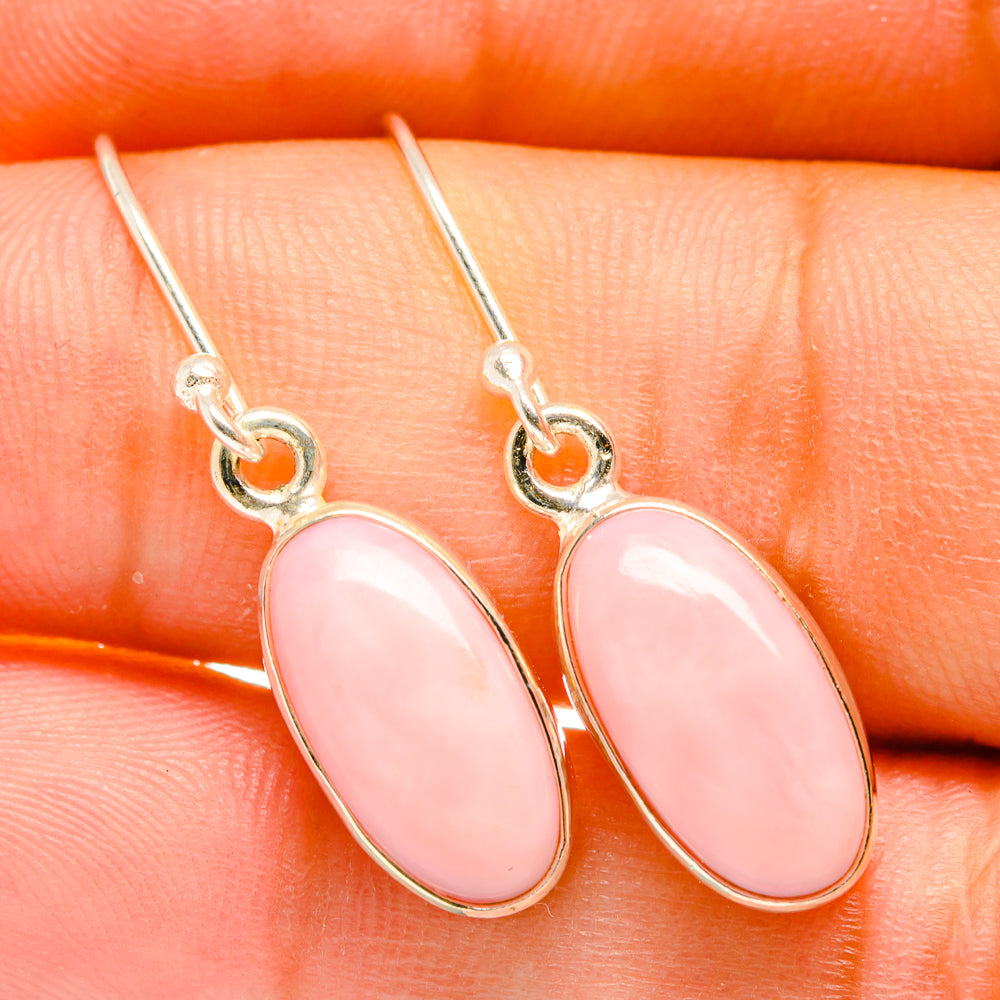 Pink Opal Earrings handcrafted by Anasilvercos - EARR418212