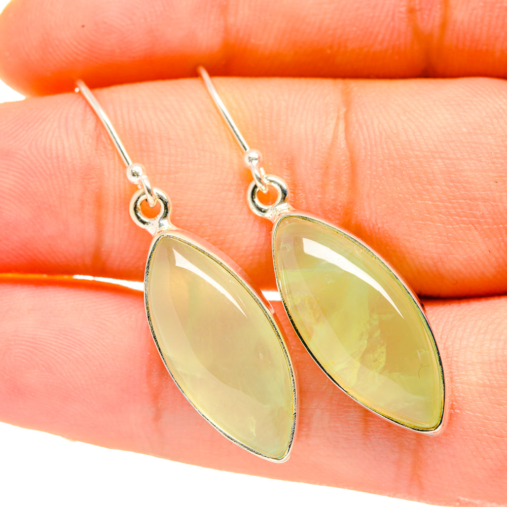 Prehnite Earrings handcrafted by Anasilvercos - EARR418217