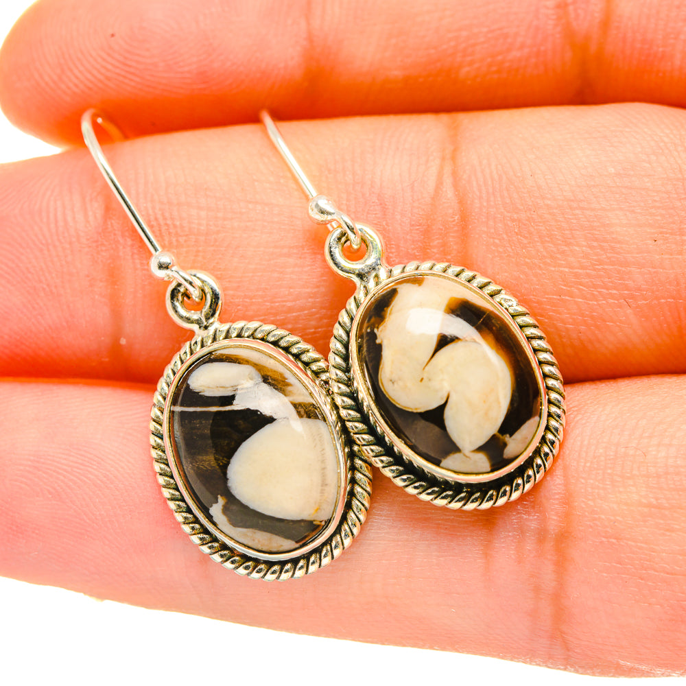 Peanut Wood Jasper Earrings handcrafted by Anasilvercos - EARR418230