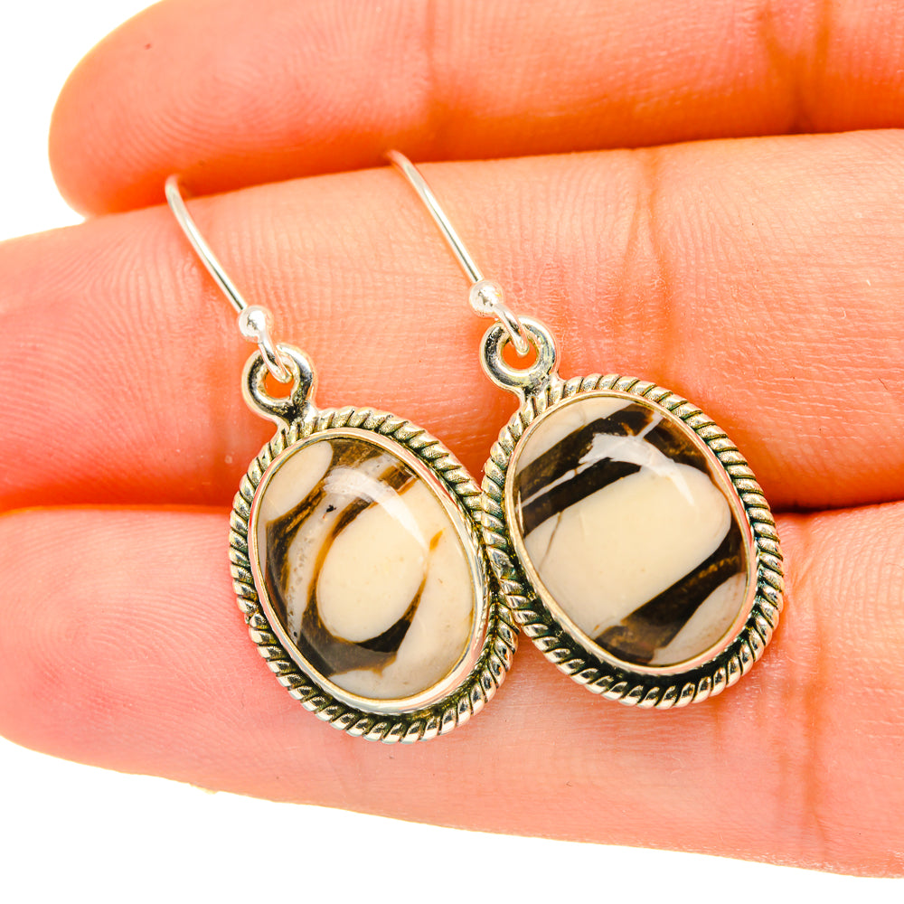 Peanut Wood Jasper Earrings handcrafted by Anasilvercos - EARR418233