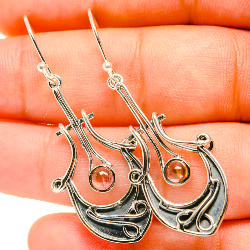 Pink Tourmaline Earrings handcrafted by Anasilvercos - EARR418240