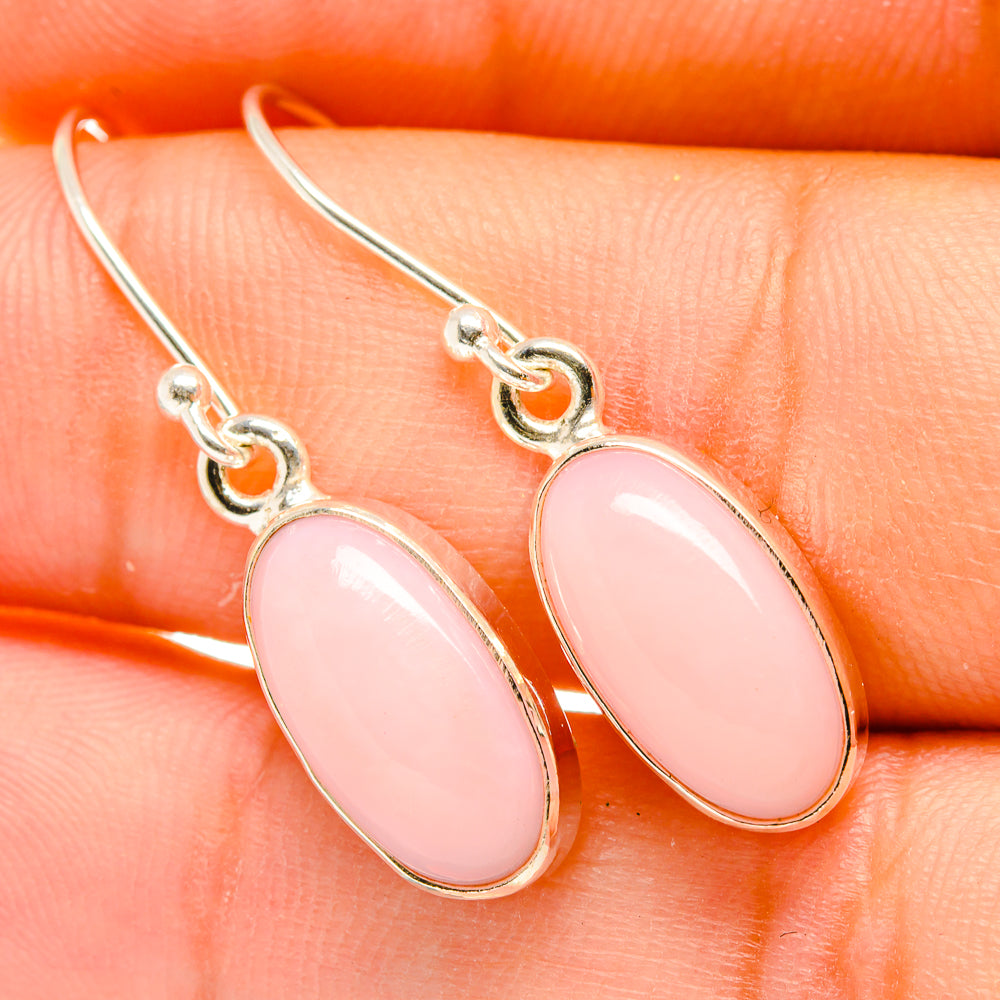 Pink Opal Earrings handcrafted by Anasilvercos - EARR418245