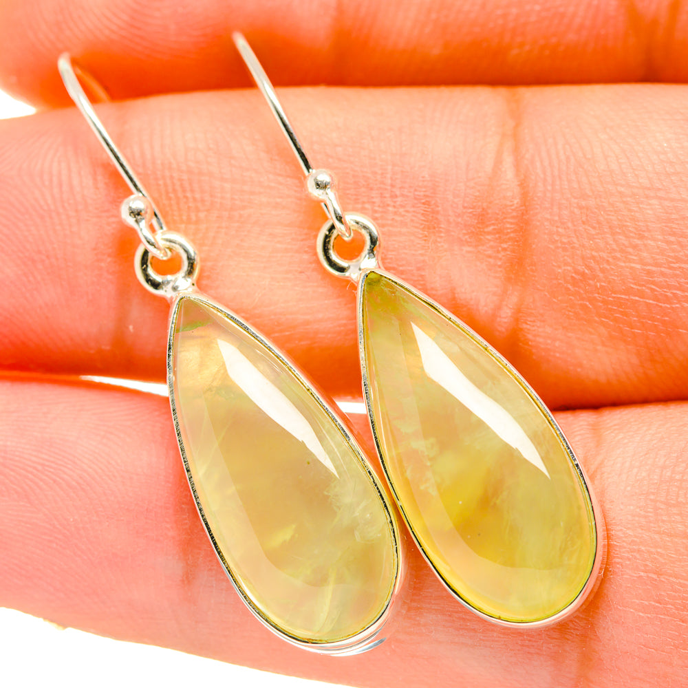 Prehnite Earrings handcrafted by Anasilvercos - EARR418254
