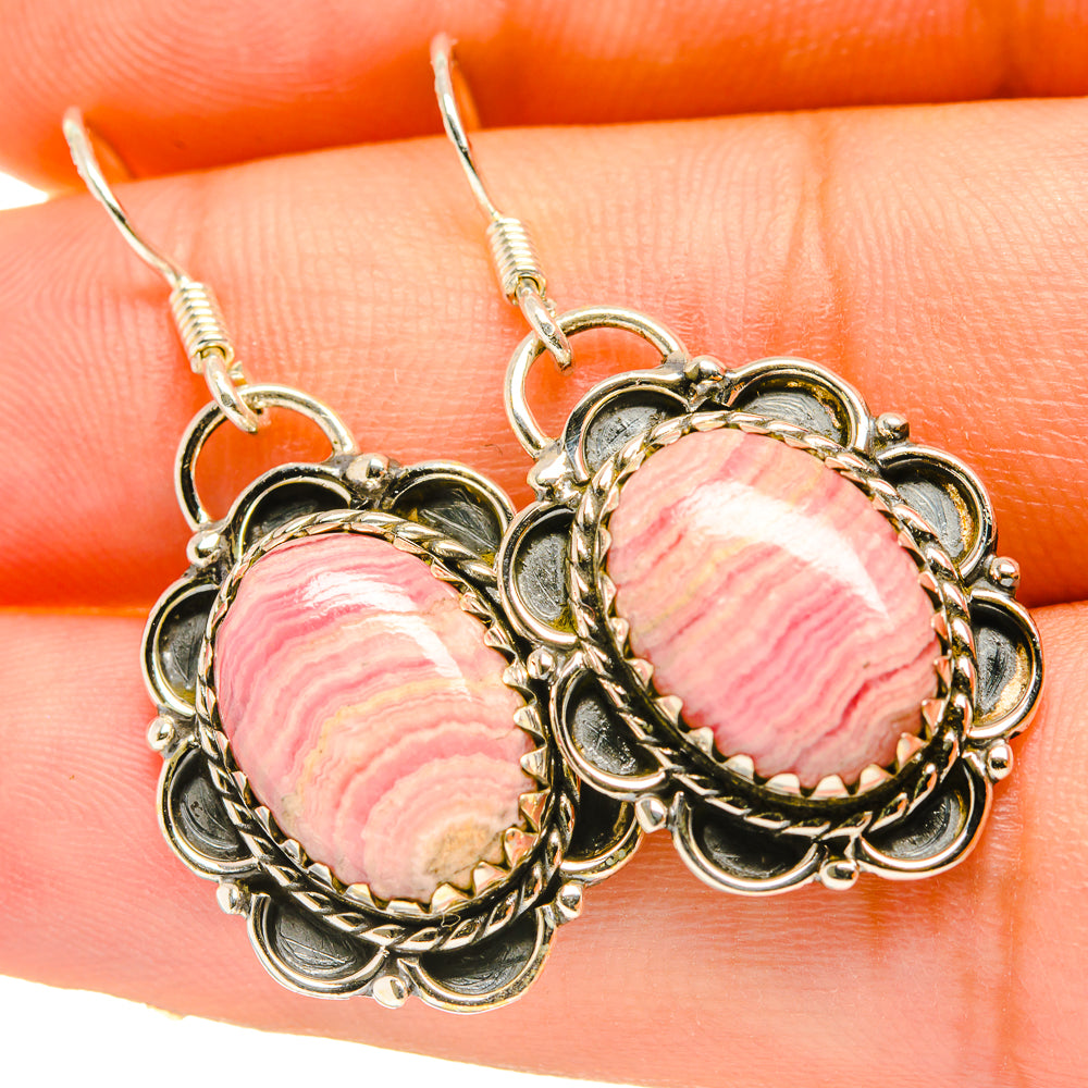 Rhodochrosite Earrings handcrafted by Anasilvercos - EARR418256
