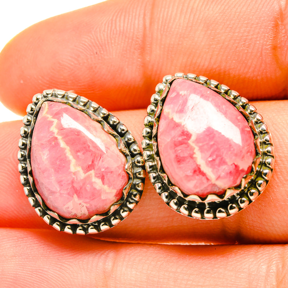 Rhodochrosite Earrings handcrafted by Anasilvercos - EARR418262
