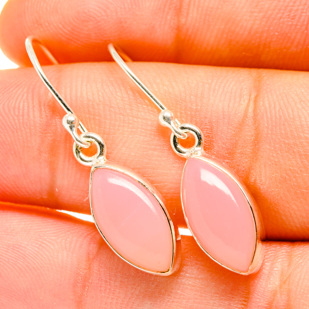 Pink Opal Earrings handcrafted by Anasilvercos - EARR418265