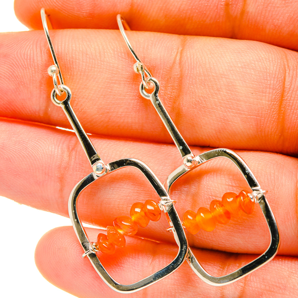 Carnelian Earrings handcrafted by Anasilvercos - EARR418276