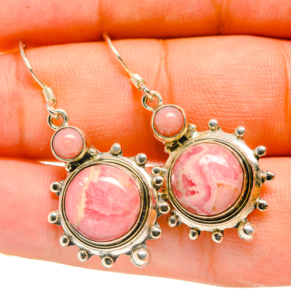 Rhodochrosite Earrings handcrafted by Anasilvercos - EARR418289