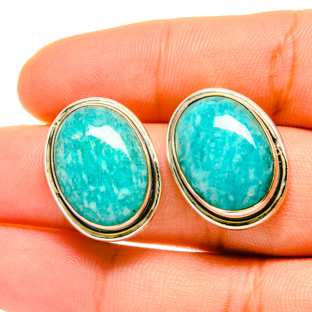 Amazonite Earrings handcrafted by Anasilvercos - EARR418329
