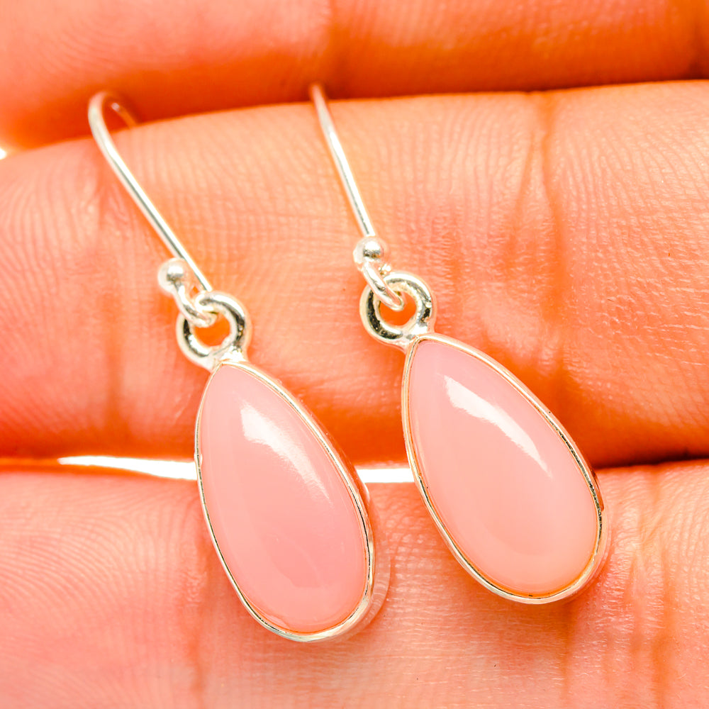 Pink Opal Earrings handcrafted by Anasilvercos - EARR418335