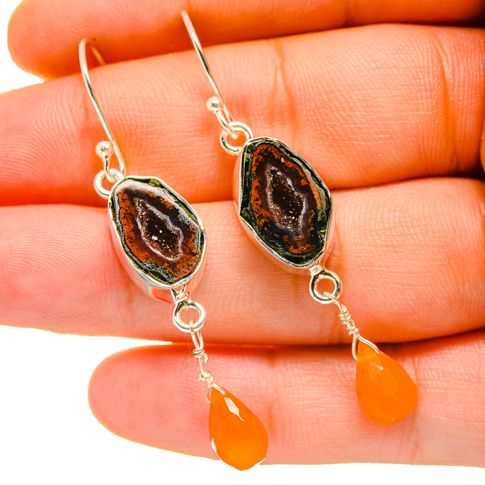 Geode Slice Earrings handcrafted by Anasilvercos - EARR418340