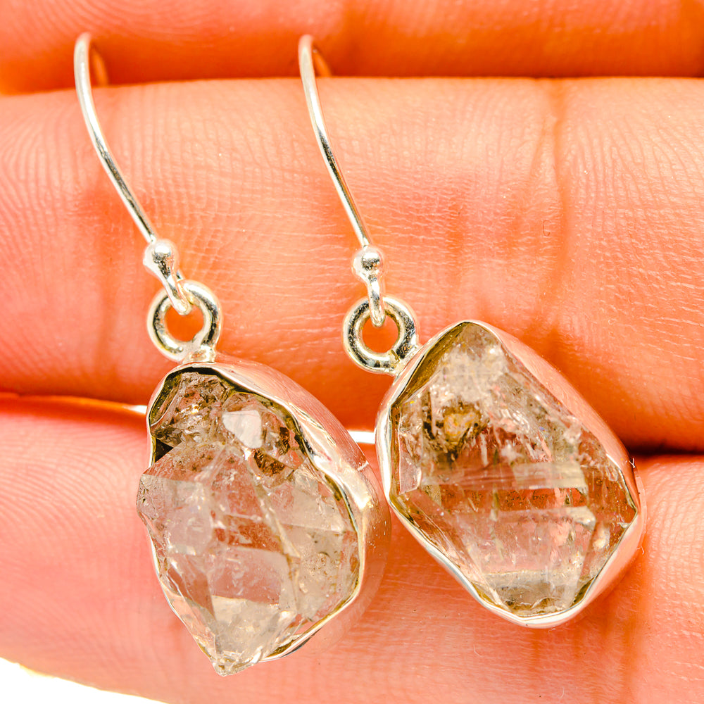 Herkimer Diamond Earrings handcrafted by Anasilvercos - EARR418348