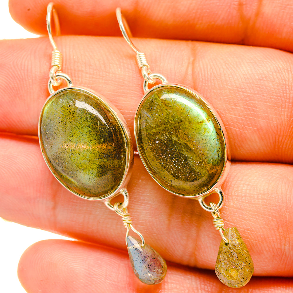 Labradorite Earrings handcrafted by Anasilvercos - EARR418358