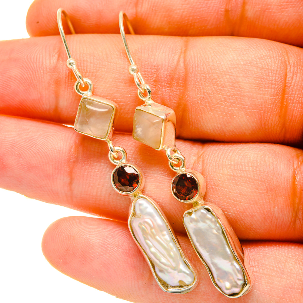 Mother Of Pearl Earrings handcrafted by Anasilvercos - EARR418359