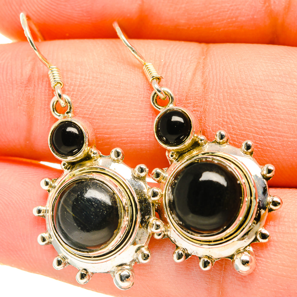 Black Onyx Earrings handcrafted by Anasilvercos - EARR418366