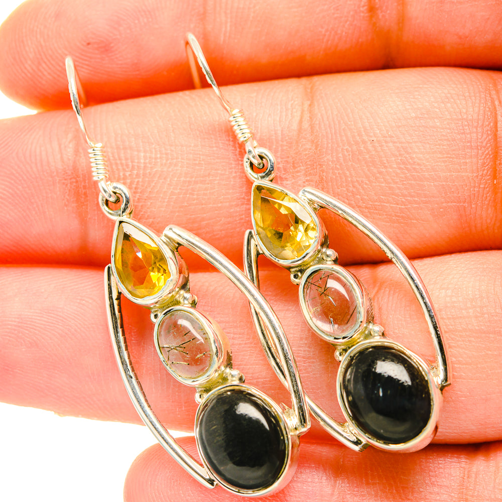 Black Onyx Earrings handcrafted by Anasilvercos - EARR418376