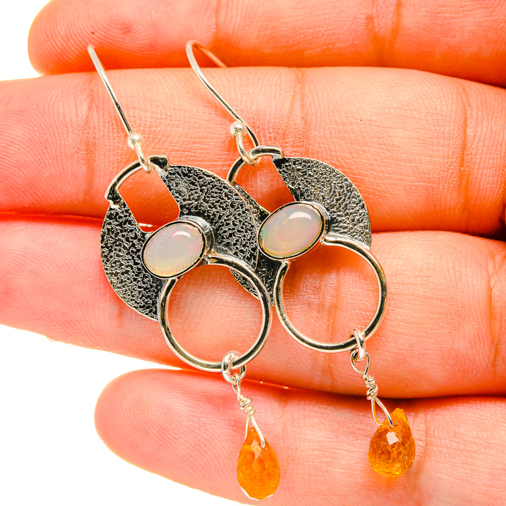 Ethiopian Opal Earrings handcrafted by Anasilvercos - EARR418377