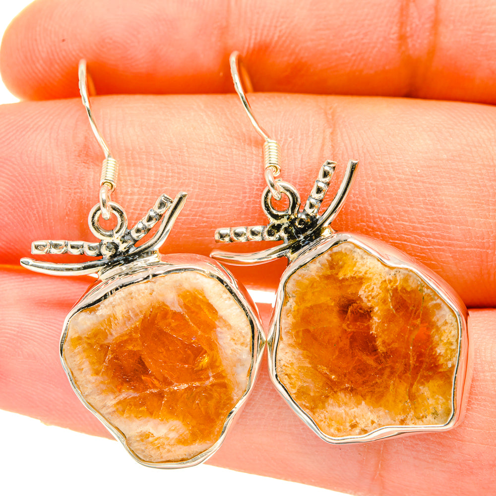 Citrine Earrings handcrafted by Anasilvercos - EARR418383