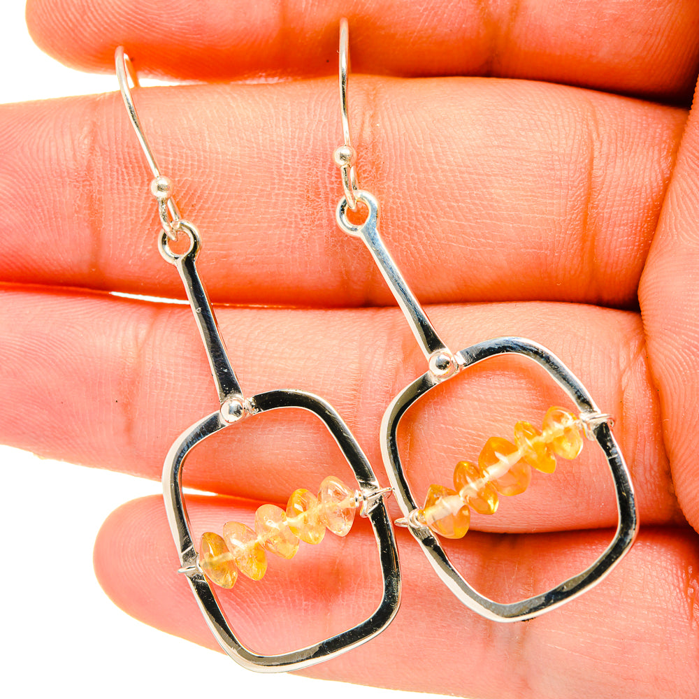 Citrine Earrings handcrafted by Anasilvercos - EARR418401