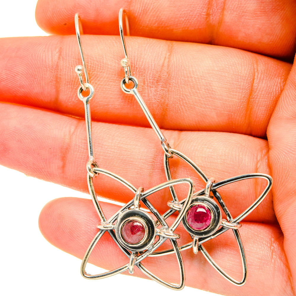 Pink Tourmaline Earrings handcrafted by Anasilvercos - EARR418405