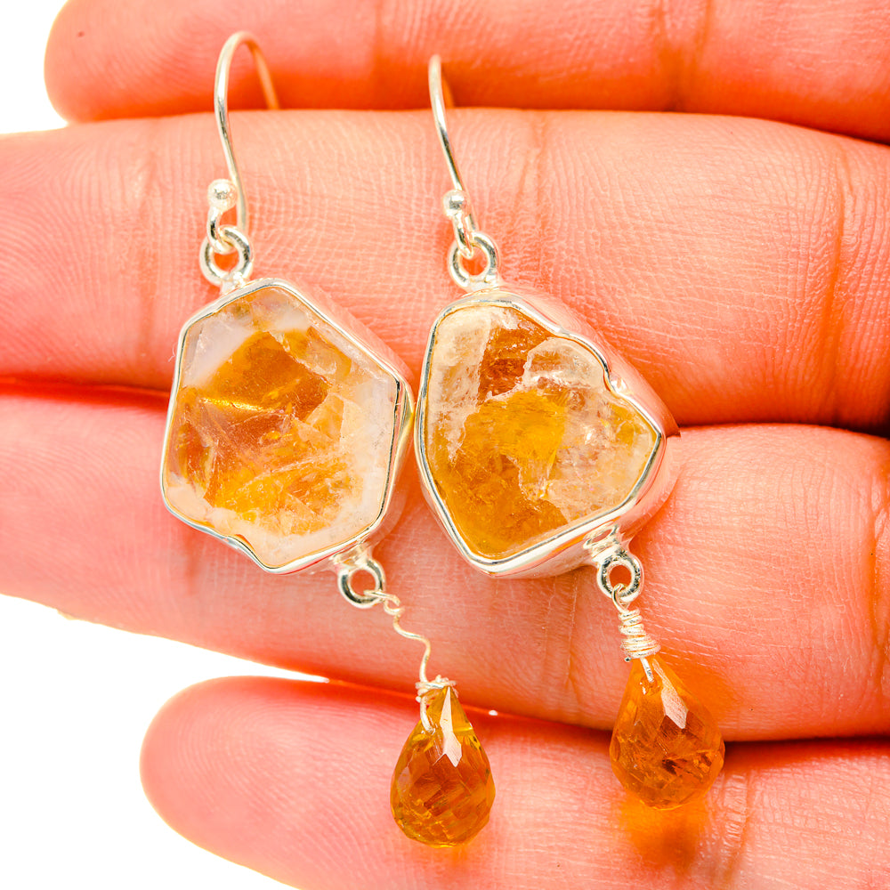 Citrine Earrings handcrafted by Anasilvercos - EARR418417