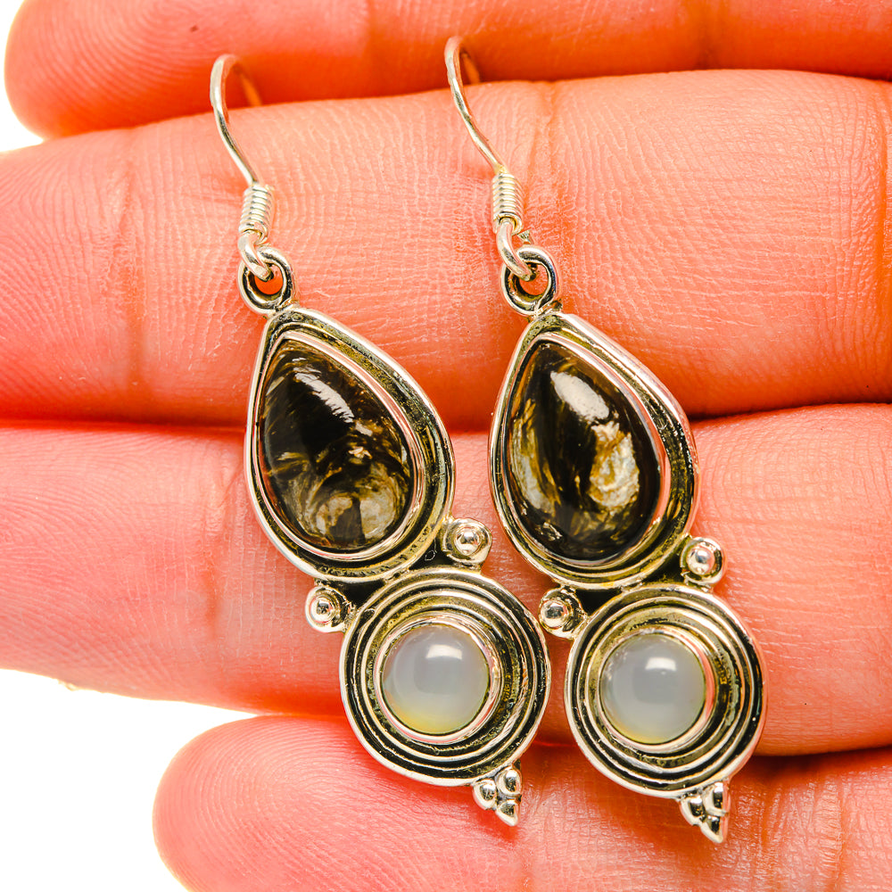 Golden Seraphinite Earrings handcrafted by Anasilvercos - EARR418419