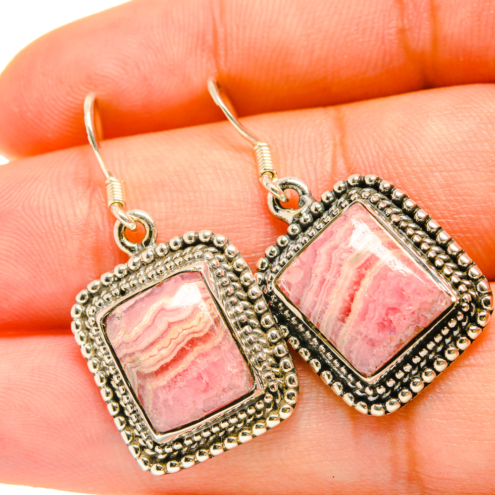 Rhodochrosite Earrings handcrafted by Anasilvercos - EARR418442