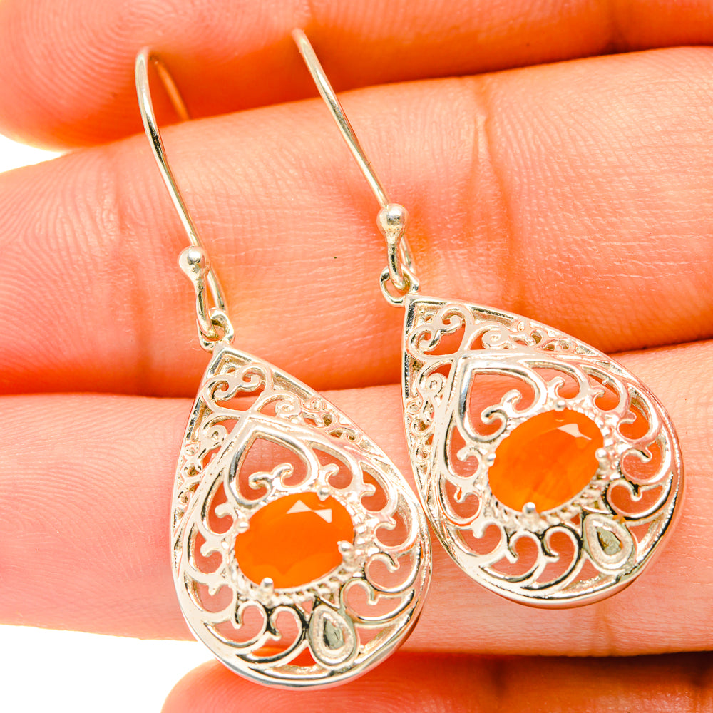 Carnelian Earrings handcrafted by Anasilvercos - EARR418448