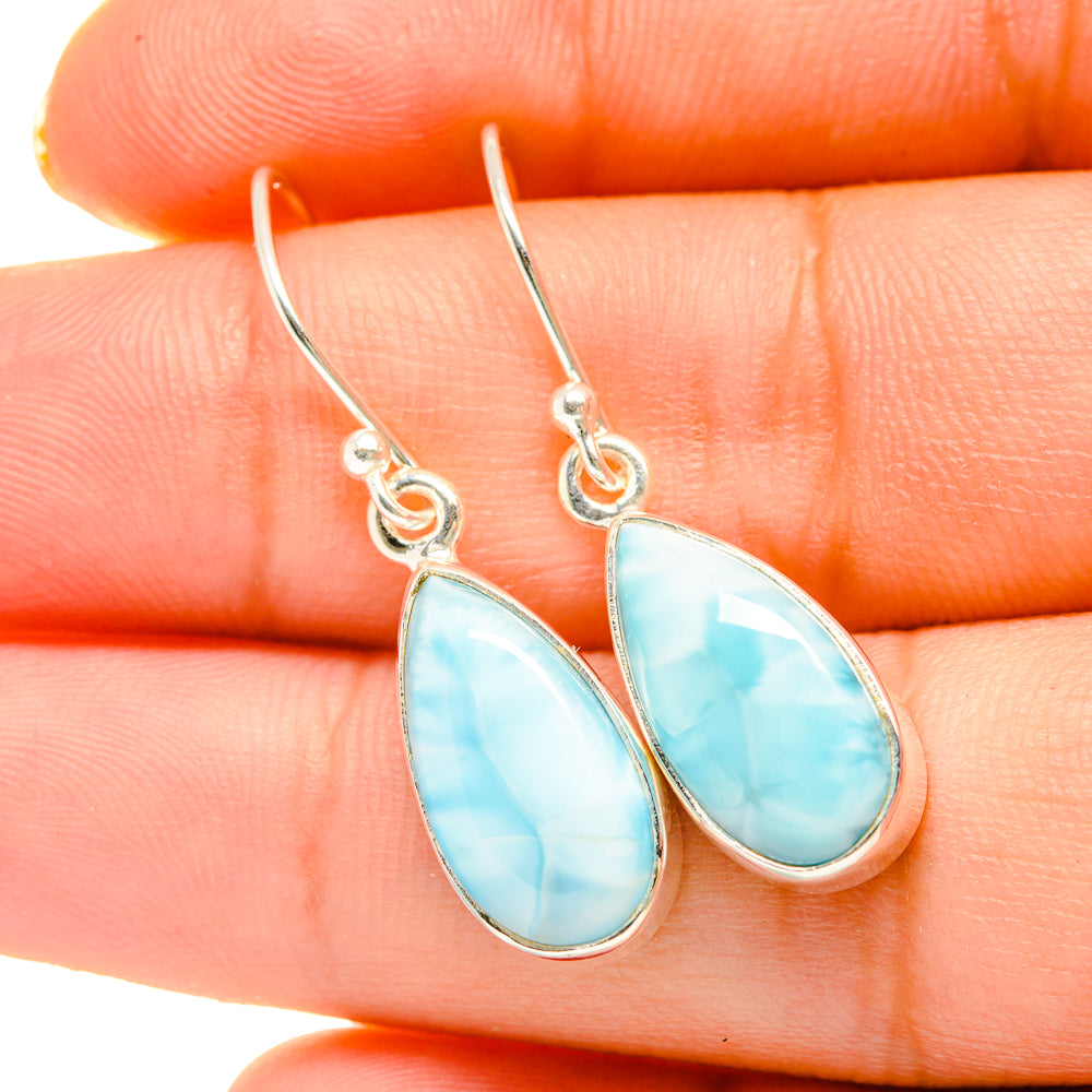 Larimar Earrings handcrafted by Anasilvercos - EARR418450