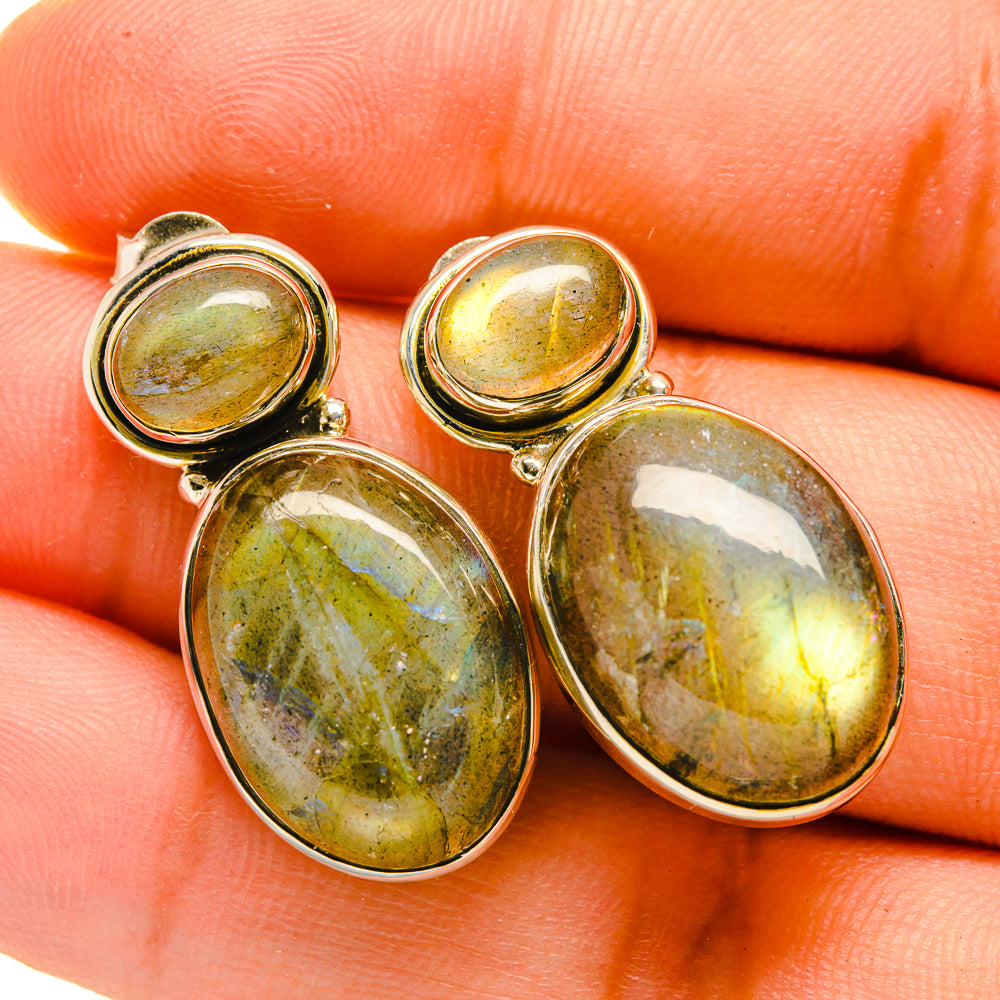Labradorite Earrings handcrafted by Anasilvercos - EARR418451