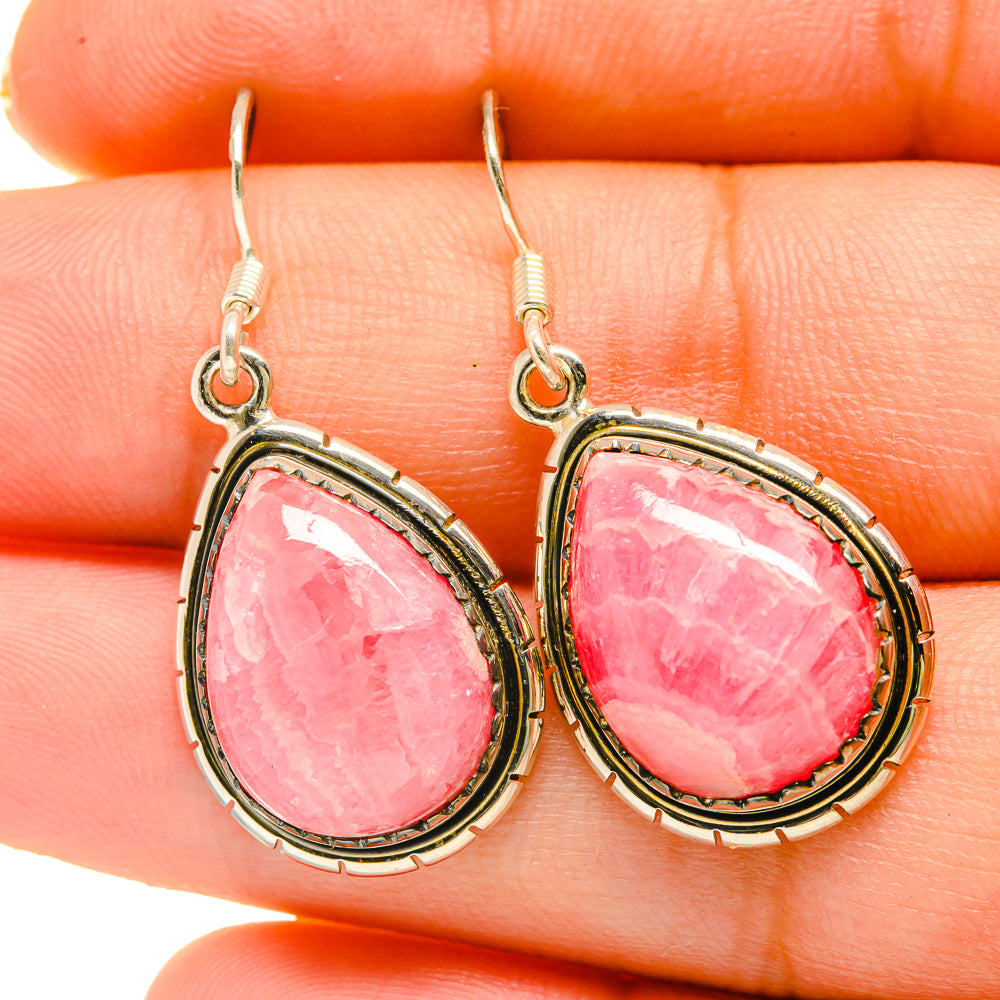 Rhodochrosite Earrings handcrafted by Anasilvercos - EARR418452