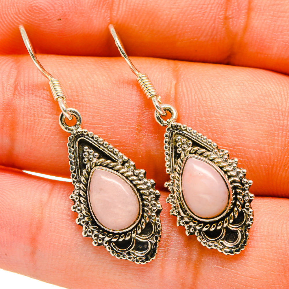 Pink Opal Earrings handcrafted by Anasilvercos - EARR418453